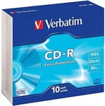 Verbatim CD-R 10 Pack Discs with Extra Protection 43415 – Slim line NEW & SEALED