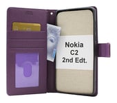 New Standcase Wallet Nokia C2 2nd Edition (Lila)