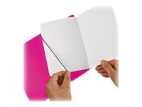 Herlitz my.book flex - Anteckningsblock - A4 - 80 ark / 160 sidor - vitt papper - Lineatur 28, Lineatur 27 - rosa skydd - polypropylen (PP)