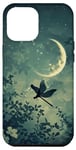 Coque pour iPhone 14 Pro Max Libellule au clair de lune Libellule Nature