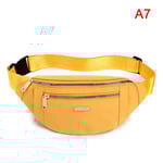Sport midjeväska dam crossbody plånbok bälte resetelefonfodral - rea Yellow