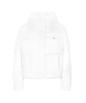 Tommy Hilfiger Womenss Nylon Down Jacket in White - Size X-Large