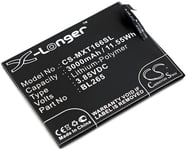 Kompatibelt med Motorola Moto M Dual SIM, 3.85V, 3000 mAh