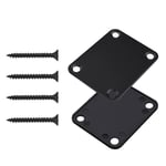 Neck Plate with Mounting Screws Fit for Fender Strat Tele Electric Guitar Black