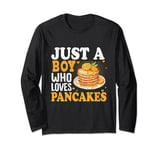 Cute Pancake Art Men Boys Pancake Maker Flapjack Pancakes Long Sleeve T-Shirt