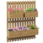 Wooden Garden Planters with Trellis Wall-mounted Raised Garden Bed
