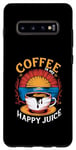 Coque pour Galaxy S10+ Coffee Is My Happy Juice – Café vintage amateur de caféine