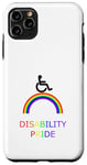 Coque pour iPhone 11 Pro Max Disability Pride: Fauteuil roulant sur arc-en-ciel