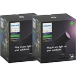 Base unit spike Black 1x8W selv (Double Pack) - Philips Hue