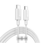 Baseus Xiaobai USB Type C - USB Type C-kabel Snabbladdning / Strömförsörjning / FCP 100 W 5 A 20 V 1,5 m - Vit (CATSW-D02)