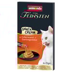 animonda Vom Feinsten Adult Snack-Cream - Ekonomipack: 24 x 15 g med leverkorv + trädgårdsgrönsaker