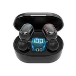 KASSTPO Écouteurs Bluetooth sans Fil Intra-Auriculaires avec Micro, Hi-FI stéréo, contrôle des Touches, 25 Heures d'autonomie avec Affichage LED, pour Le Travail et Les études
