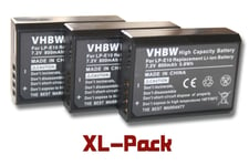 3 x batterie Li-Ion 800mAh (7.2 V) pour Canon EOS 1200D, 1100D, 1100 remplace la batterie originale : LP-E10.