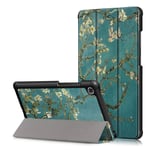Lenovo Tab M7 patterned tri-fold leather flip case - Almond Tree in Blossom