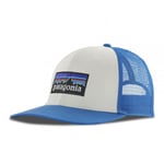 Patagonia P-6 Logo Trucker Hat (White/Vessel Blue)