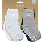 STUCKIES Strumpor i bomull (Anti-Slip) Wavy 4-pack 22/24
