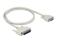 Delock - Seriell Kabel - Db-25 (Hane) Till Db-9 (Hona) - 1 M - Tumskruvar - Beige