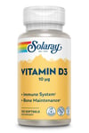 Solaray Vitamin D3 10mg - Immune System, Bone Maintenance - 120 Softgels