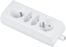 Jonex Portabelt Fyrdubbelt Uttag 16A 2X2p+Z + 2Xeuro 250V Vit Gn-472