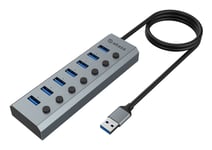 Akasa Ak-Hb-21Bkcm, Usb 3.2 Gen 1 (3.1 Gen 1) Type-A, Usb 3.2 Gen 2 (3.1 Gen 2) Type-A, 5000 Mbit/S, Gjuten Aluminium, Gjuten Aluminium, Usb