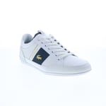 Lacoste Chaymon 0120 1 CMA Mens White Leather Lifestyle Sneakers Shoes