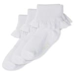 Konges Sløjd 3pk broderi anglaise socks – clear white - 17-18