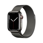 Apple Watch Series 7 OLED 45 mm Numérique Écran tactile 4G Graphite Wifi GPS (satellite), graphite - Neuf