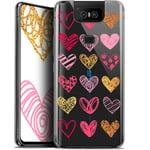 Case for 6.4" Asus Zenfone 6, Ultra Slim Sweetie Doodling Hearts