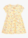 JoJo Maman Bébé Baby Bunny & Duck Print Dress, Yellow