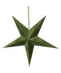 Velvet stjerne 60 cm for batteri, med timer, Grønn