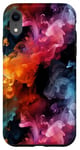 Coque pour iPhone XR Couleurs de fumée Étui coloré de style de fumée sans couture