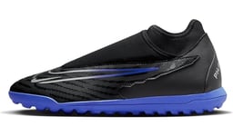 NIKE Homme Phantom GX Club DF TF Sneaker, Black/Chrome-Hyper Royal, 39 EU