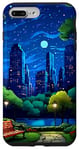 iPhone 7 Plus/8 Plus New York City Evening Stars Retro Pixel art Case