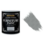 Rust-Oleum Mineral Grey Gloss Chalky Furniture Paint Vintage Shabby Chic 750ml