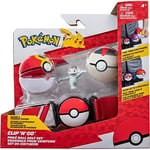 Pokémon PKW2717 Clip 'N' GO Belt Set-Includes 2-Inch Machop Battle Figure with R