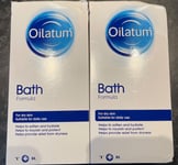 2 x Oilatum Bath Formula For Dry Skin 300ml New But Damaged Boxes