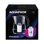 Water Filter Jug AQUAPHOR Provence 4.2L Includes 2 x A5 Filter Cartridge Black
