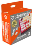 SteelSeries PrismCaps – Double Shot Pudding-style Keycaps – Durable PBT Thermoplastic – Compatible with Most Mechanical Keyboards – MX Stems – White (UK Layout)