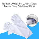 Protection Gloves For Uv Light Radiation 1 Pair Glove Nail Tool B 2pcs Long