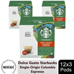 Nescafe Dolce Gusto Starbucks Coffee Pods Colombia Espresso 3 Boxes (36 drinks)