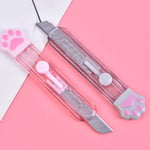 Cute Cat's Claw Mini Portable Utility Knife Hand-made Paper Knif Gray