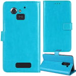 Lankashi Stand Premium Retro Business Flip Leather Case Protector Bumper For Doro 5516/5517 2.4" Protection Phone Cover Skin Folio Book Card Slot Wallet Magnetic（Blue）