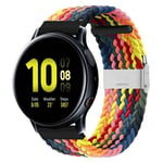 Flätat Elastiskt Armband Samsung Galaxy Watch Active 2 (40mm) - Rainb