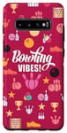 Galaxy S10+ Bowling Vibes Strike Pins and Ball Pattern Girls or Women Case