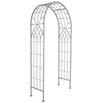 Charles Bentley Wrought Iron Arch - Grey & White Grey
