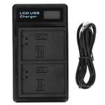 Dual LP-E5 Battery Slot USB Charger for Canon EOS Rebel XS T1i XSi 1000D 500D 450D Kiss X3 X2 F LC-E5 CBC-E5, LCD Display