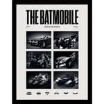 Batman 1989 Batmobile Inramad Poster