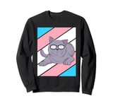 British Shorthair Cat Transgender Flag LGBTQ Pride Trans Sweatshirt