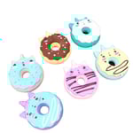 Donut Suddgummi Donut Kontorsmaterial för Festpresenter Barnkalas Presentpåsar, Barn Klassrumspriser 6 PCS, Öppningssäsong