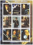 Harry Potter and the Chamber of Secrets stamp sheet for collectors with 9 stamps of Dumbledore, Harry, Ron, Hagrid and Hermione